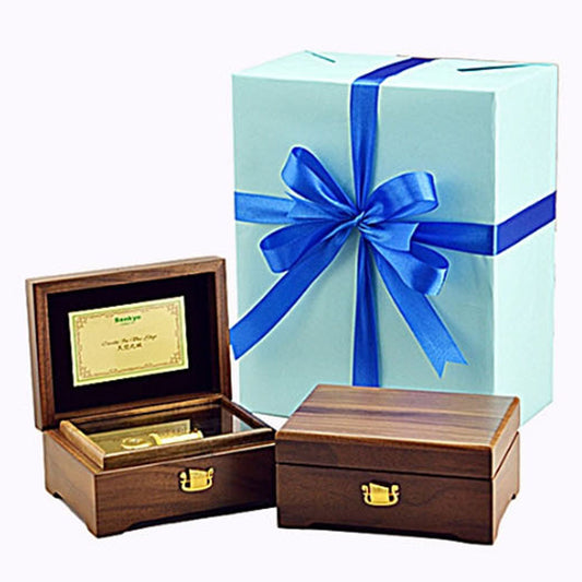 Castle in The Sky (Carrying You) 23 Tones SANKYO Walnut Wooden Clockwork Music Box
