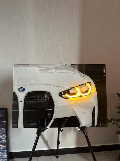 Custom Car Headlight Neno Posters Wall Art