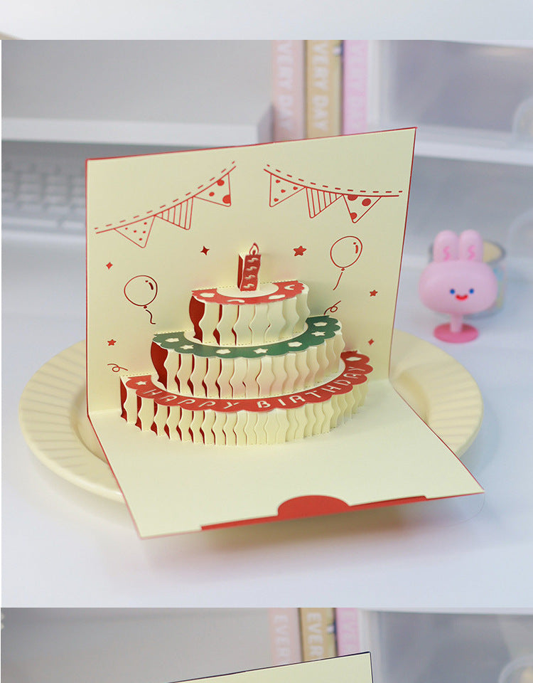 LED Colourful Musical Cake Happy Birthday Card